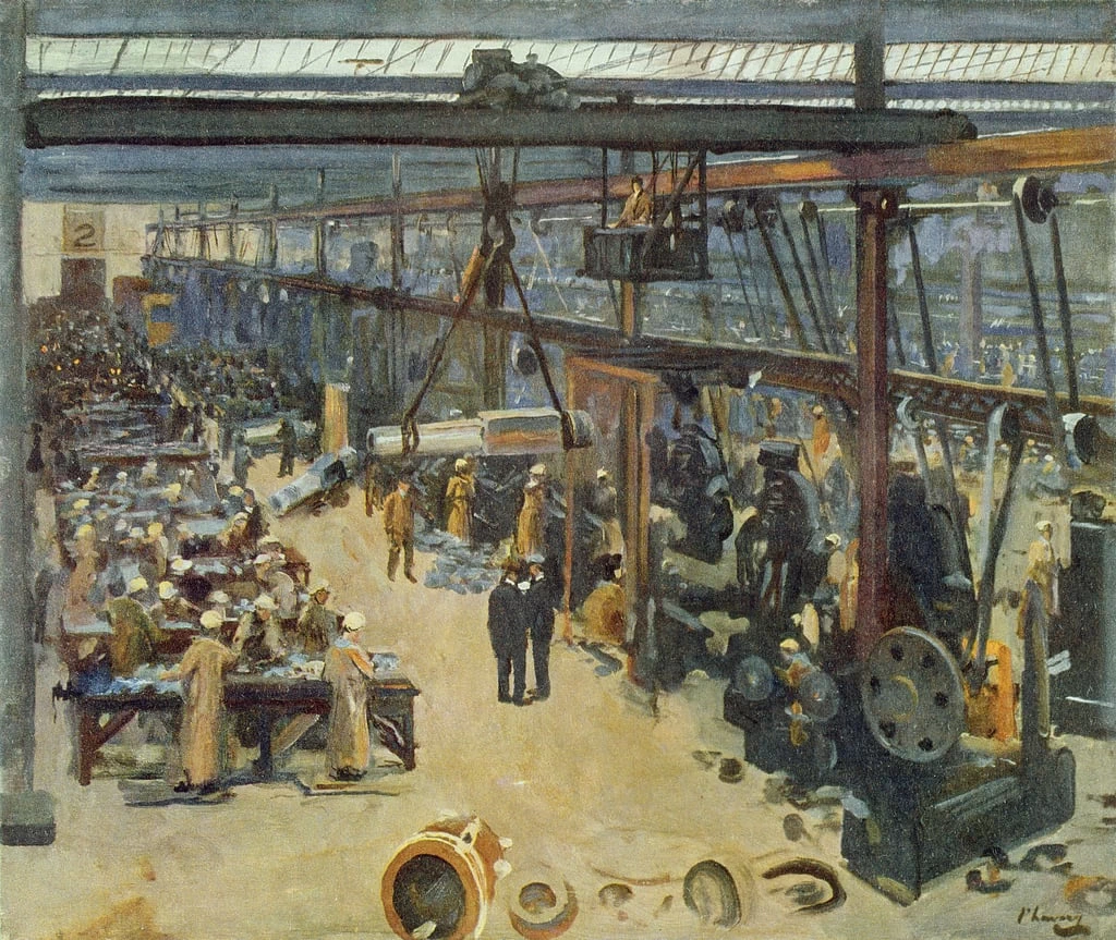 Scena presso Clyde Shipyard, 1918